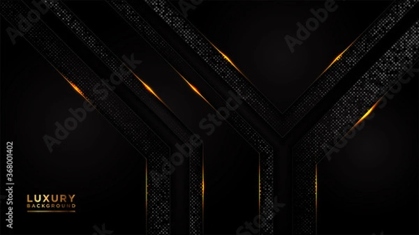 Fototapeta Modern dark overlay luxury background. Abstract dark white glitter dot pattern.