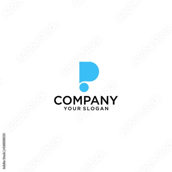 Fototapeta Letter P question mark logo icon design template elements