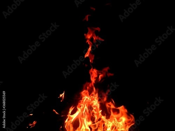 Fototapeta fire in the dark