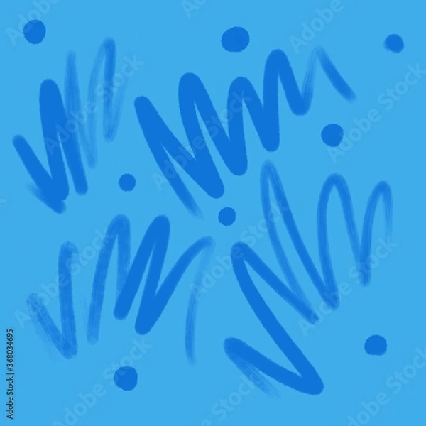 Obraz blue ink splashes