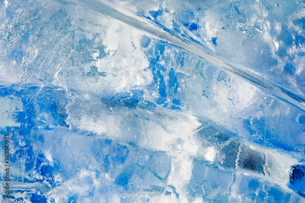 Obraz  Ice texture with different patterns