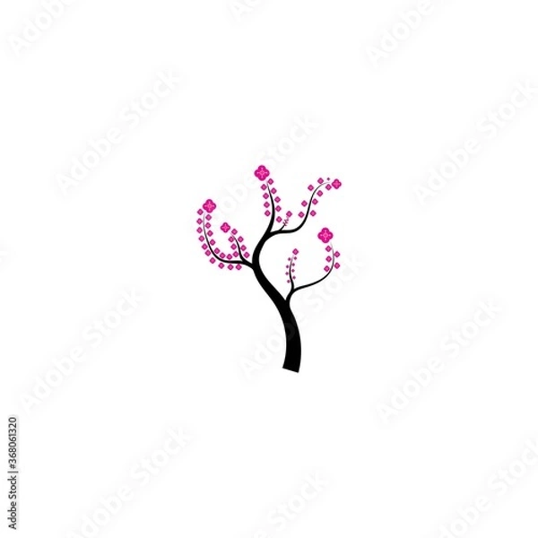 Fototapeta sakura logo template vector icon