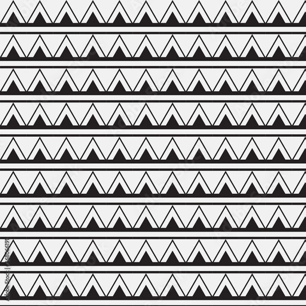 Obraz Abstract geometric pattern. Seamless pattern. Simple pattern for fabric, textile, wrapper paper. Modern graphic white and black texture design. Stylish geometric pattern.