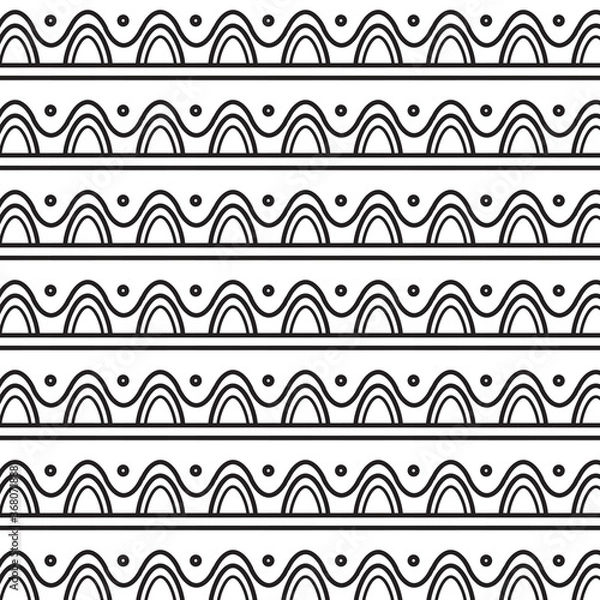 Obraz Abstract geometric pattern. Seamless pattern. Simple pattern for fabric, textile, wrapper paper. Modern graphic white and black texture design. Stylish geometric pattern.