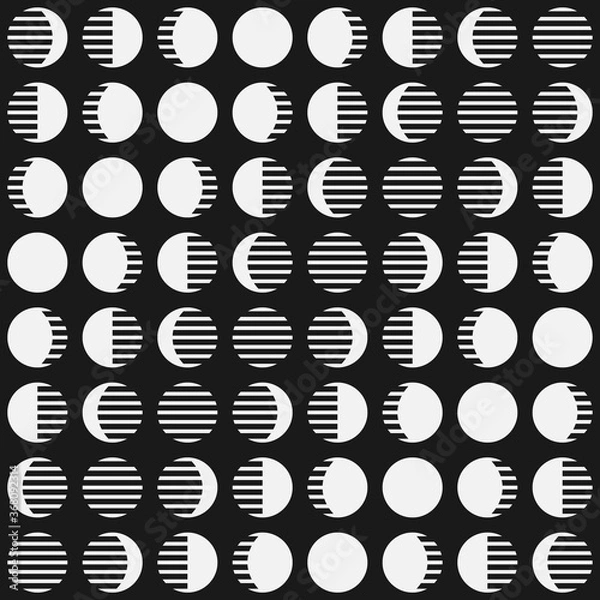 Obraz Seamless geometric pattern with Moon phases