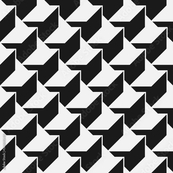 Obraz Seamless abstract geometric pattern with isometric elements