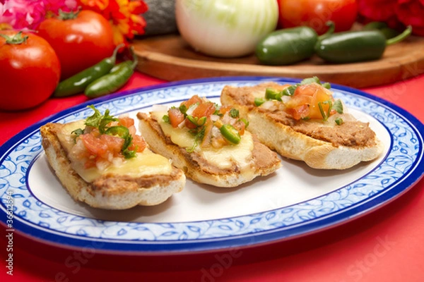 Obraz Mexican Molletes Dish