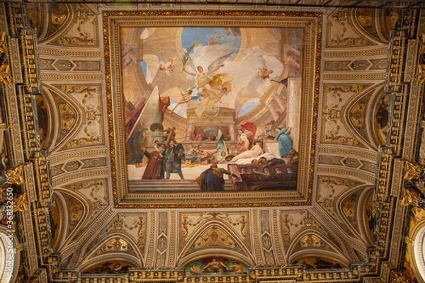 Obraz 화창한 여름 날씨의 유럽 박물관과 도시 여행