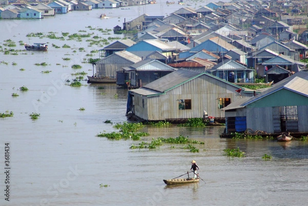 Obraz Habitats dans le delta du Mekong, Vietnam