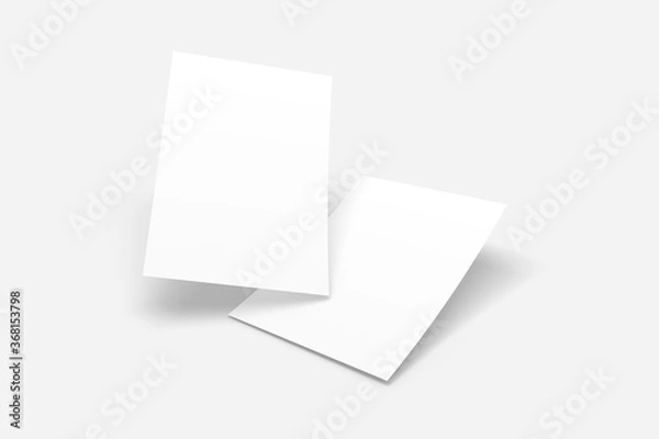Obraz blank note paper with shadow mock up