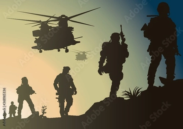 Obraz army in battlefield