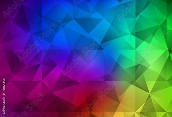 Obraz Dark Multicolor vector abstract polygonal template.