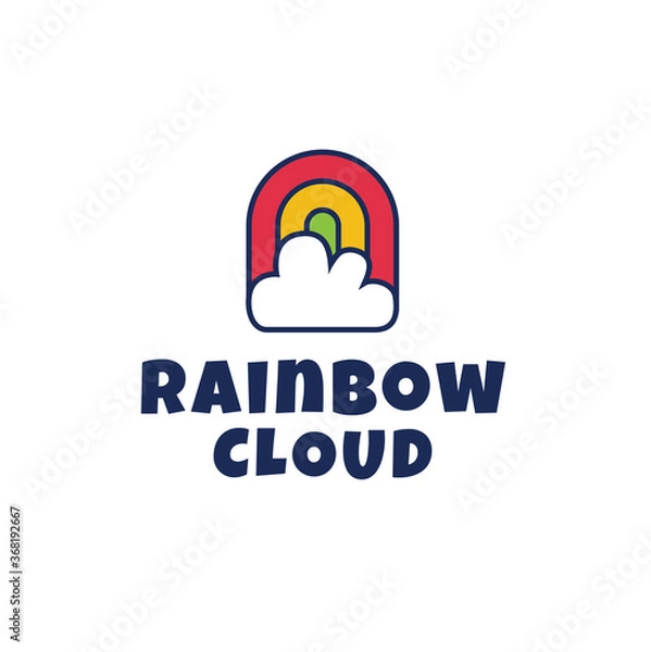 Fototapeta Vector abstract rainbow, colorful wave logo