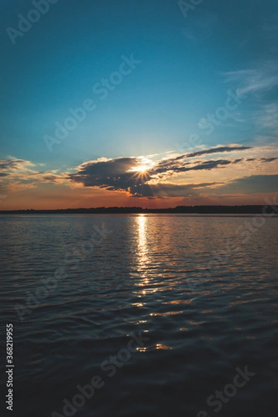 Obraz sunset over the lake