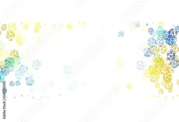 Fototapeta Light Blue, Yellow vector background with abstract shapes.