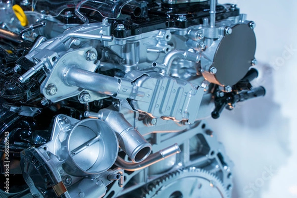 Fototapeta modern powerful car engine section