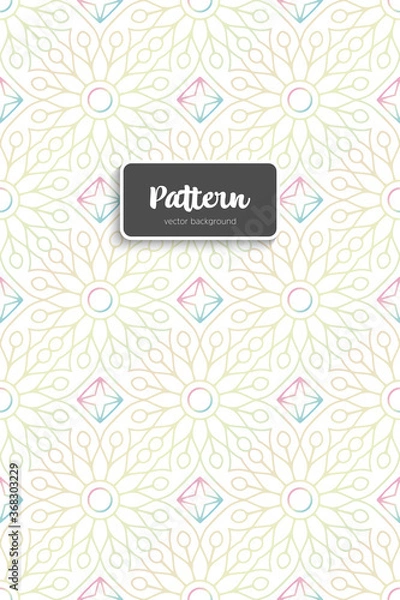 Fototapeta Ornate floral seamless texture, endless pattern