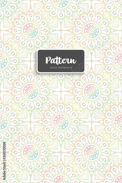 Fototapeta Ornate floral seamless texture, endless pattern