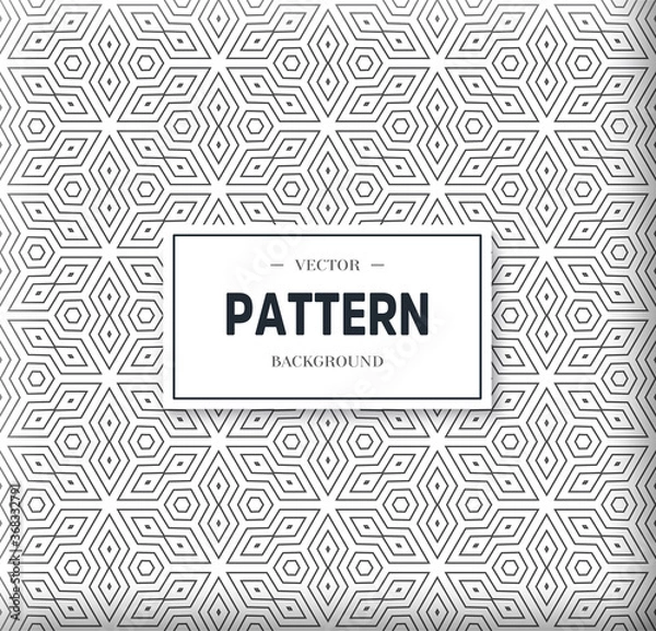 Fototapeta Geometric ornamental vector pattern. Seamless design.