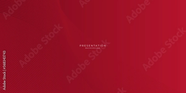 Fototapeta Abstract wavy red presentation background