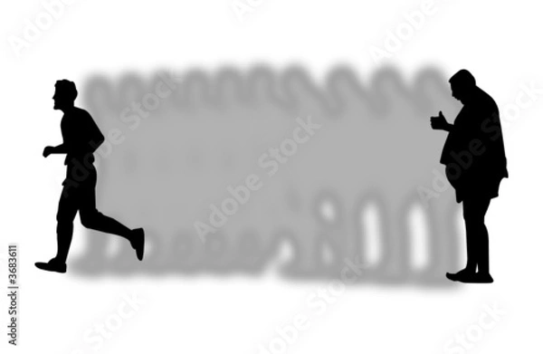 Obraz man losing weight illustration