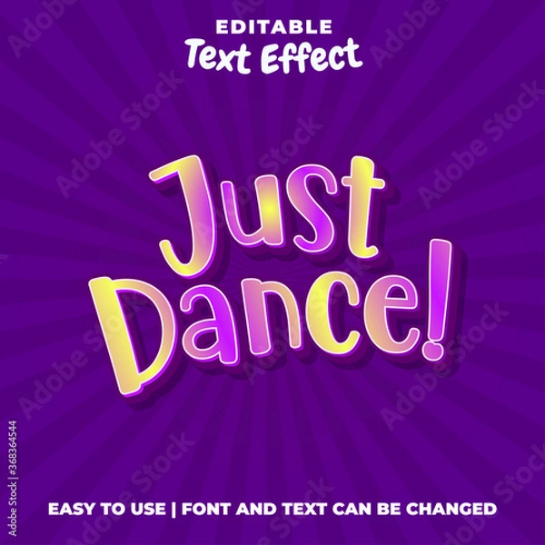 Obraz Just Dance Lettering Editable Text Effect