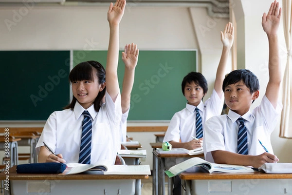 Fototapeta 中学生の授業風景