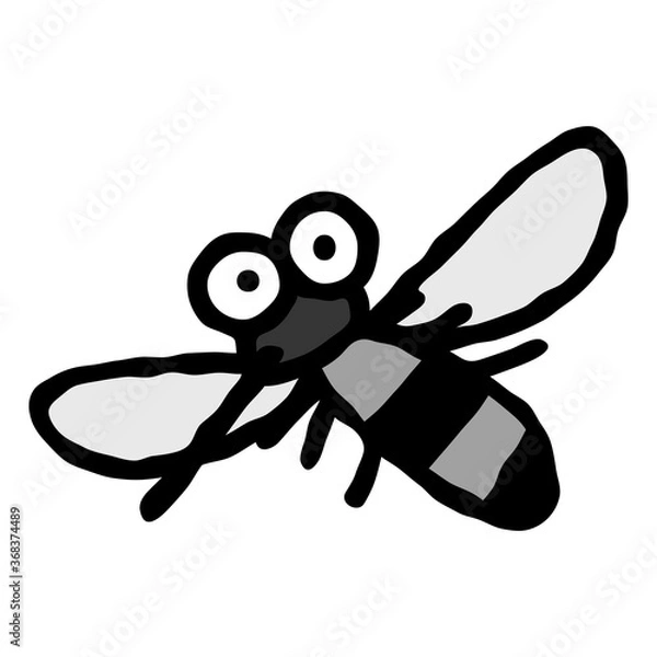Obraz デフォルメした蚊の単体