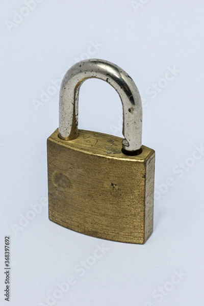 Obraz old lock on a white background