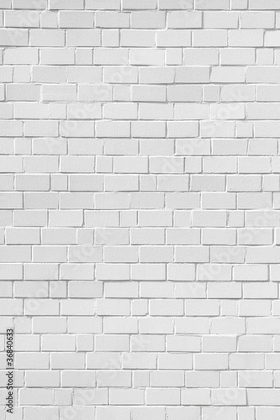 Obraz weiße ziegelstein wand vertikal