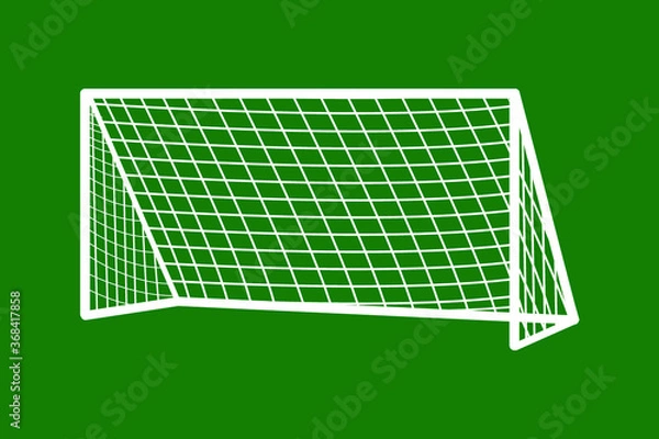 Fototapeta Soccer goal flat icon. Vector on background