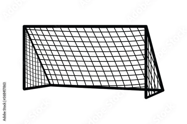 Fototapeta Soccer goal flat icon. Vector on background