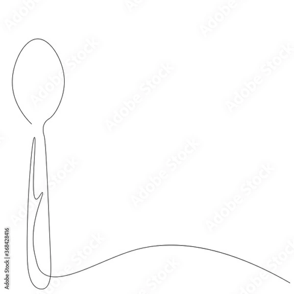 Fototapeta Spoon on white background. Vector illustration