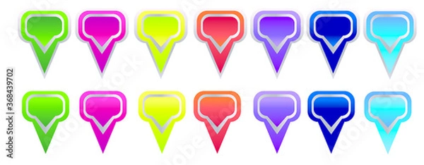 Obraz illustration set bright arrows for web-design 