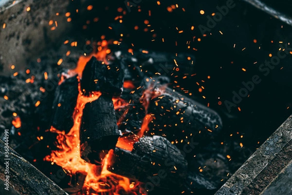 Obraz キャンプの焚き火