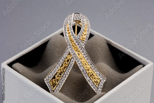 Obraz Diamond brooch. Mourning symbol.