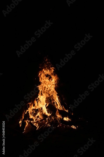 Fototapeta flames on a black background