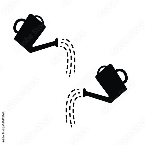 Fototapeta Watering can vector illustration. Isolated on a white background