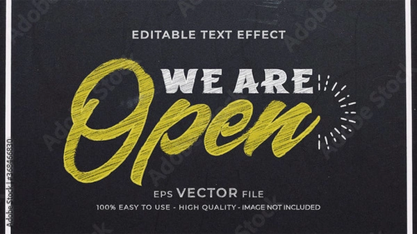 Fototapeta chalk premium editable text effect