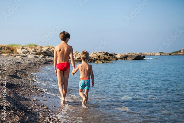 Obraz Brothers rest by the sea