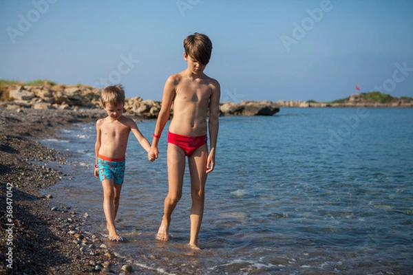 Obraz Brothers rest by the sea