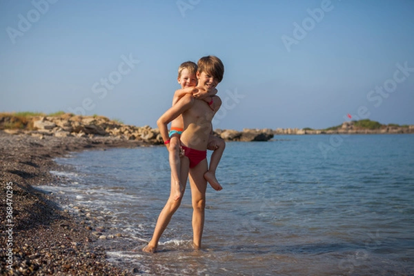 Obraz Brothers rest by the sea