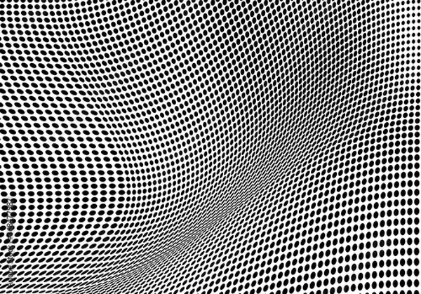 Obraz The halftone texture is monochrome. Vector chaotic background