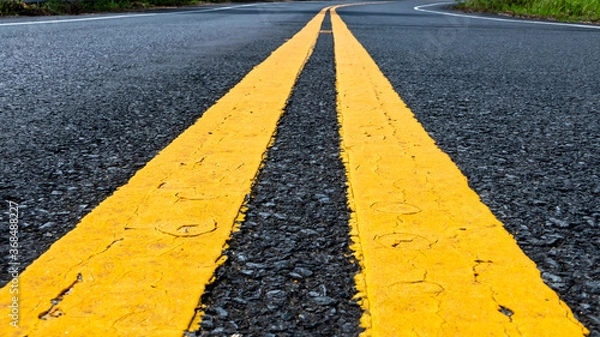 Obraz yellow lines on the road