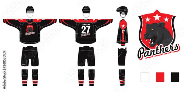 Fototapeta mockup of hockey form isolated on white background