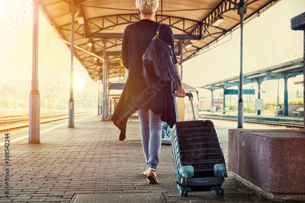 Obraz Frau mit Koffer