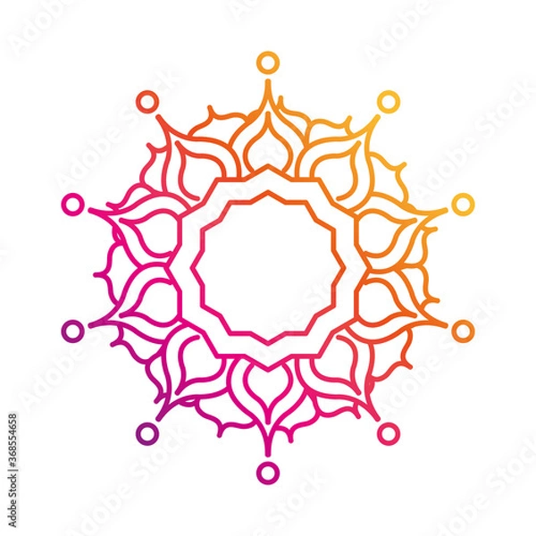 Obraz mandala decorative ornament ethnic oriental gradient style icon