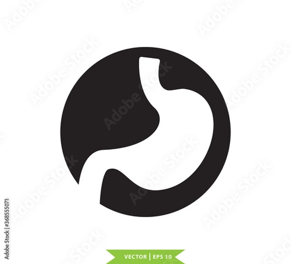 Fototapeta Stomach icon vector logo design template