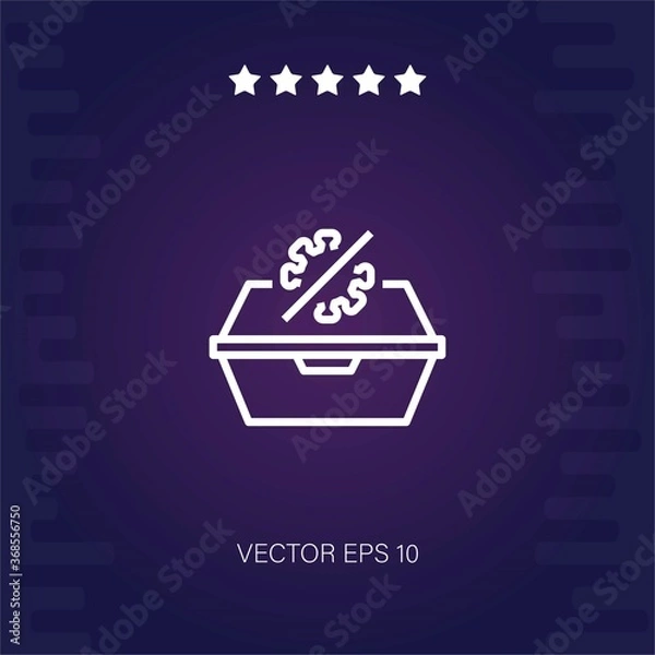 Obraz food container vector icon modern illustration