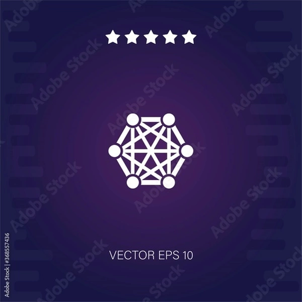 Obraz hexagonalinterconnections vector icon modern illustration